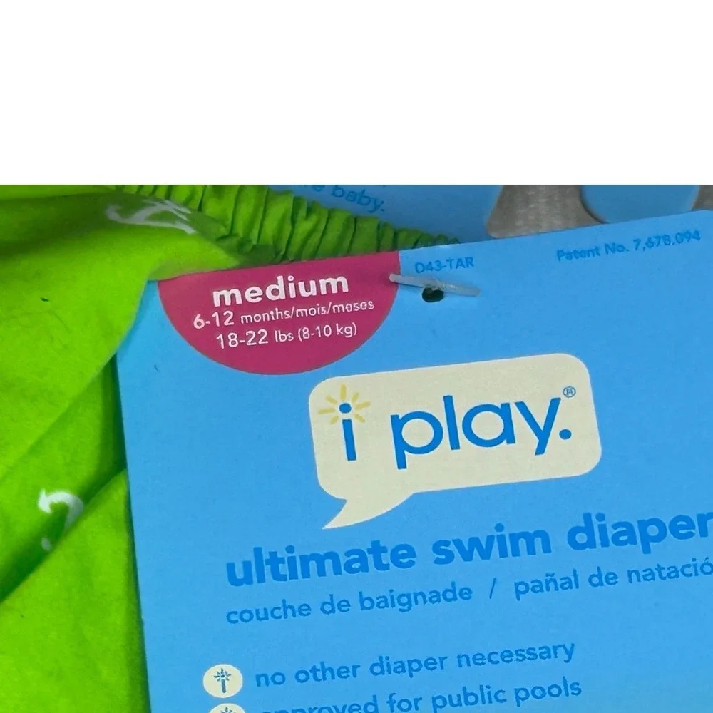 i play. Ultimate Swim Diaper Reusable Snug Fit Contains Solid Matter Medium‎